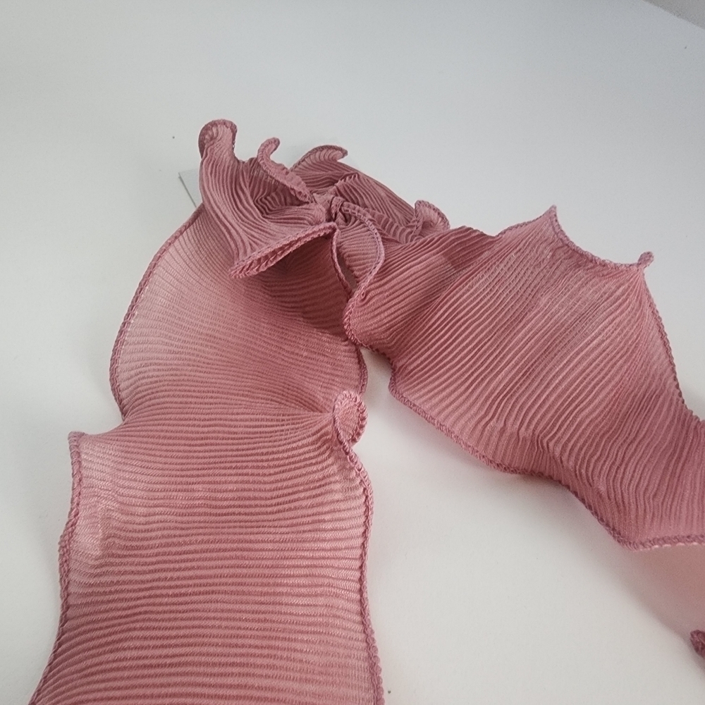 NWT Free People Rizzo Crinkled Bow Rusty Pink - Picture 11 of 13